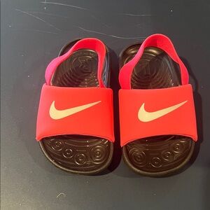 Nike Kids Bright Red Slide Sandals